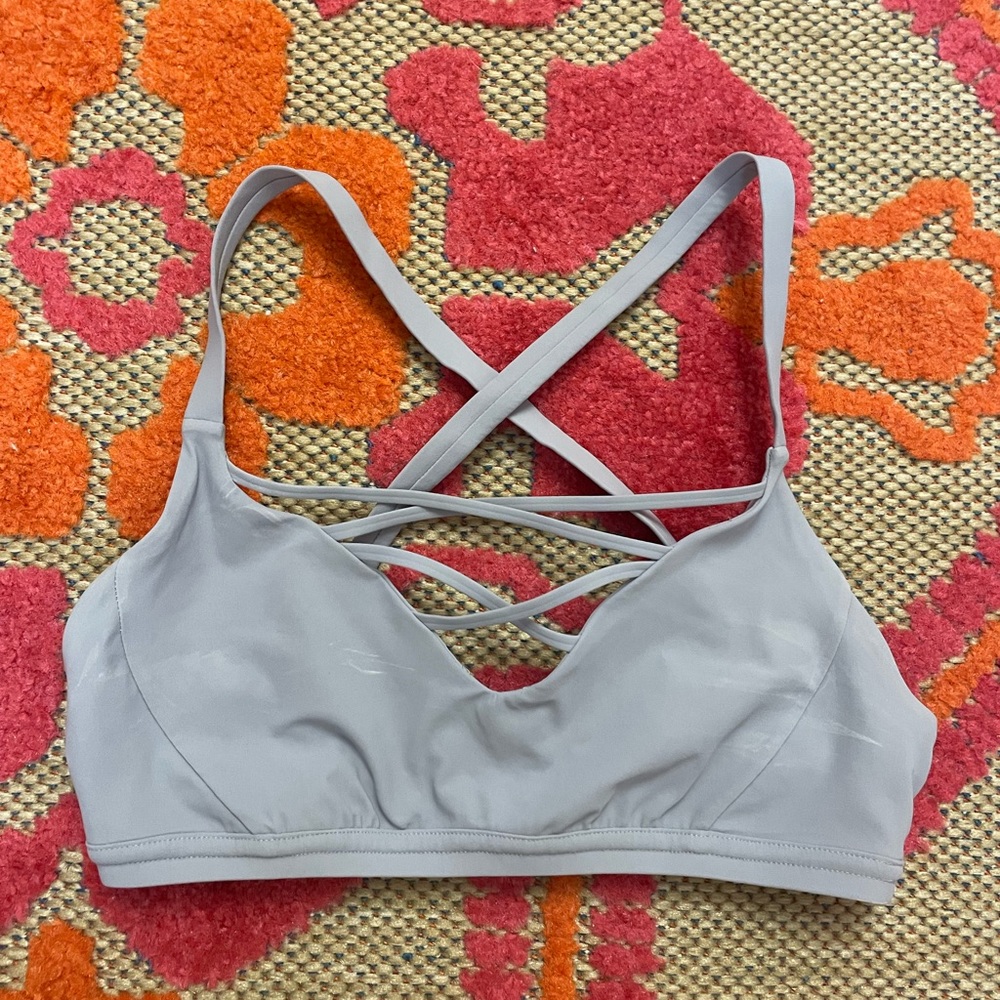 LULULEMON sports bra. unlined light lavender color size 2